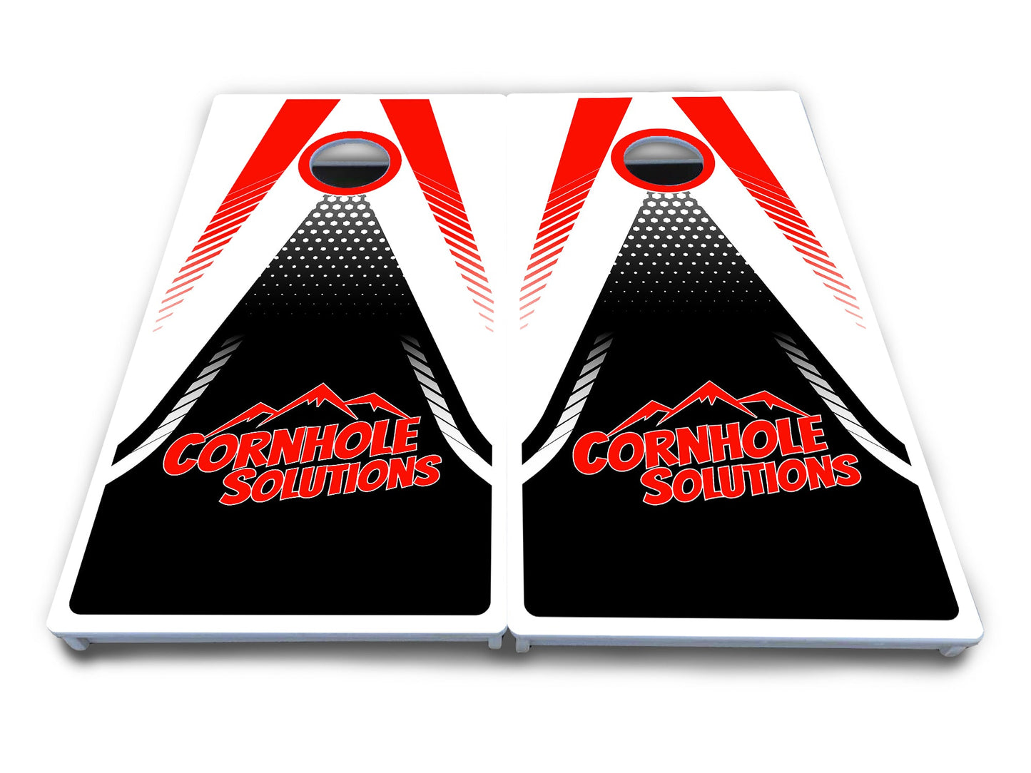 Red & Black CS Logo Cornhole Boards - All Weather Series