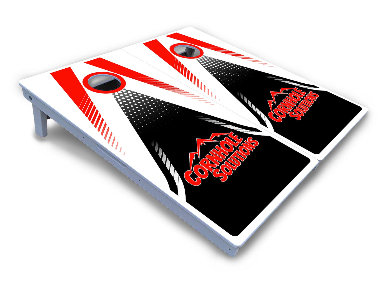 Red & Black CS Logo Cornhole Boards - All Weather Series