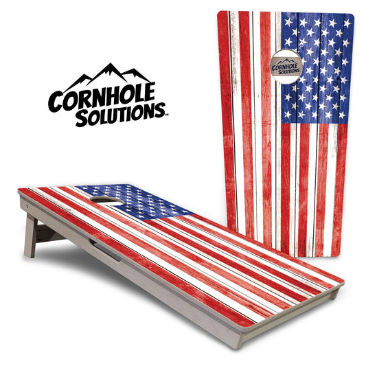 Whitewash Flag Cornhole Boards - Professional Tournament Series