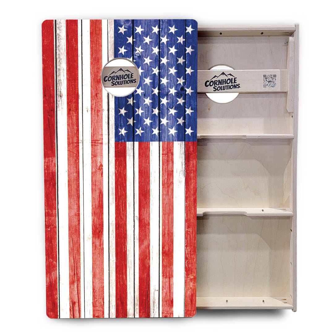 Whitewash Flag Cornhole Boards – Tournament Series