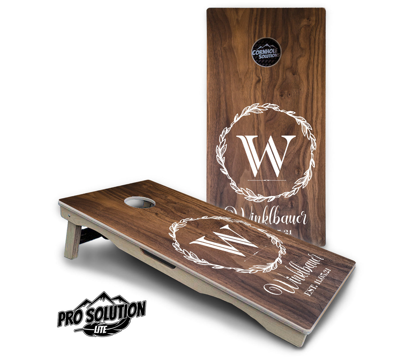 Wreath Cornhole Boards - Pro Solution Lite Series