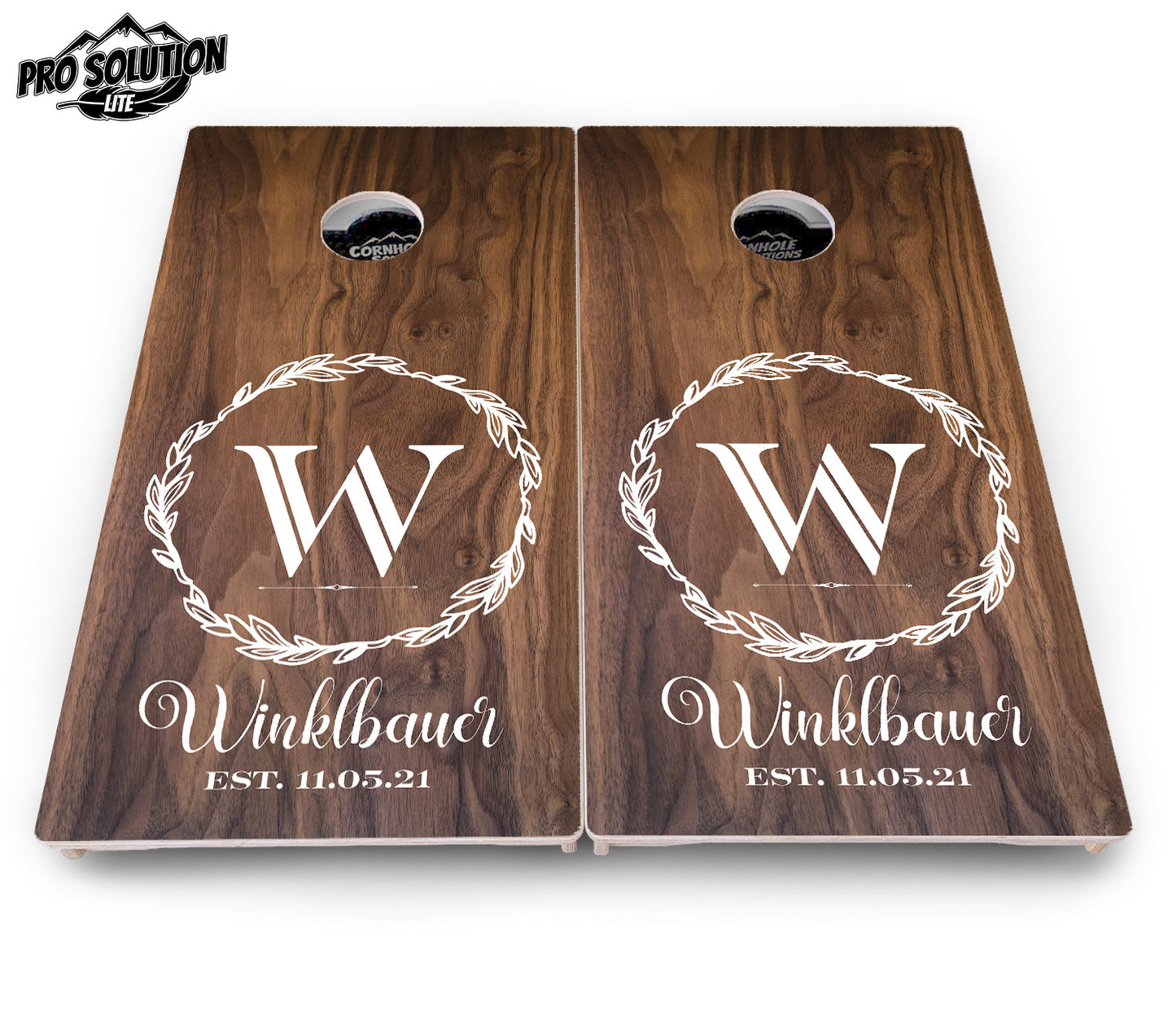 Wreath Cornhole Boards - Pro Solution Lite Series