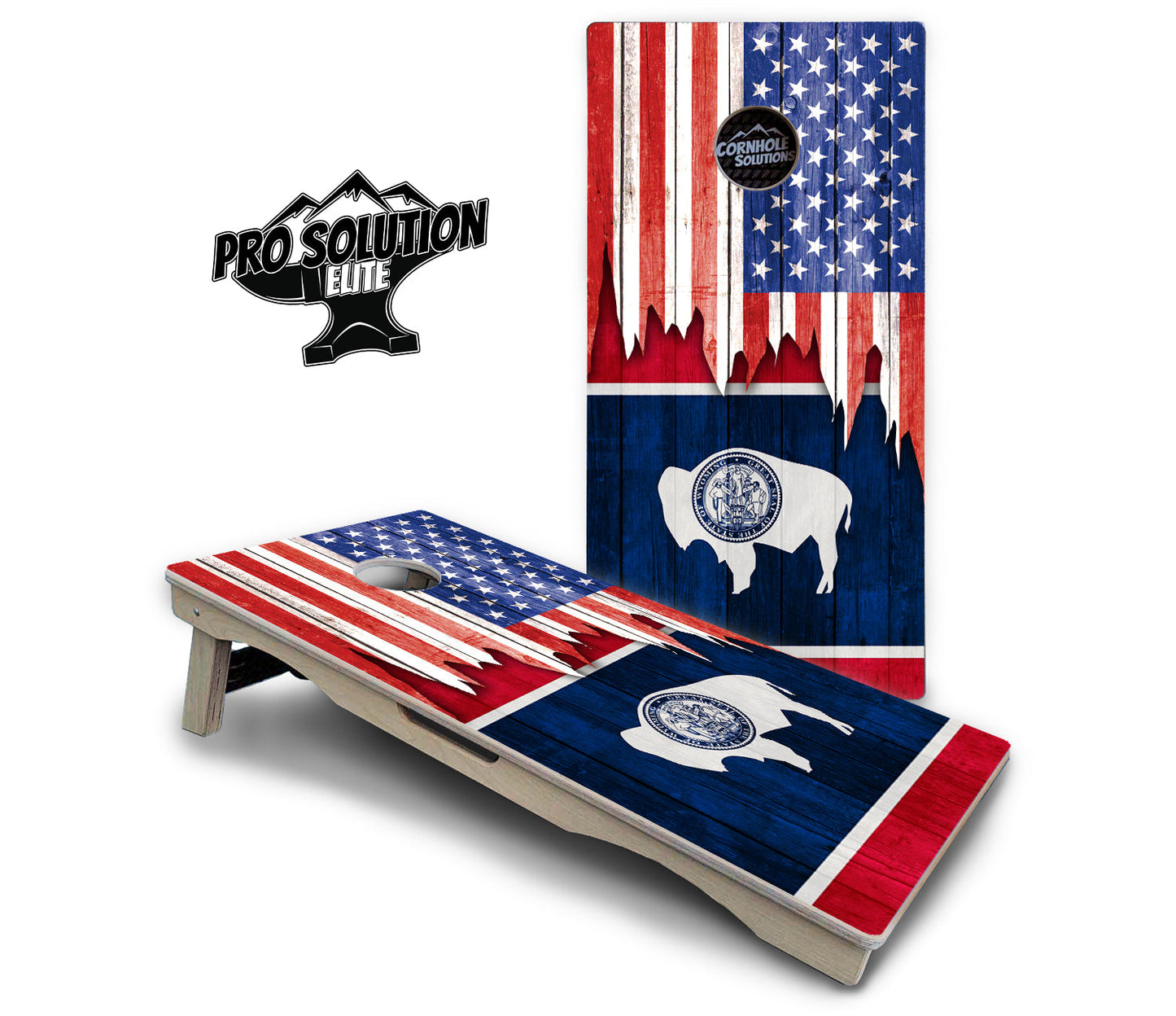 State Flag Designs South Dakota to Wyoming Cornhole Boards - Pro Solution Elite Series