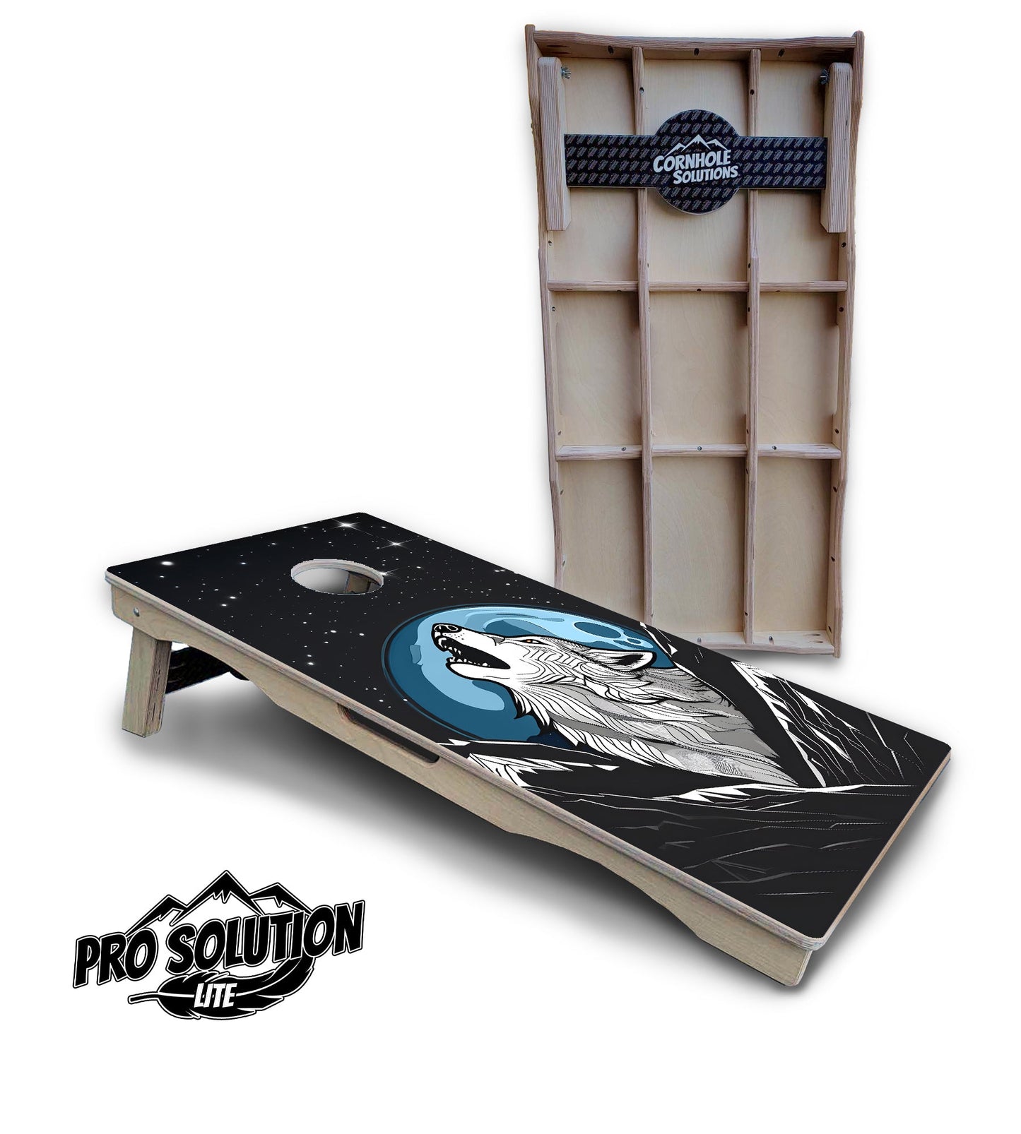 Wolf Howling Cornhole Boards - Pro Solution Lite Series