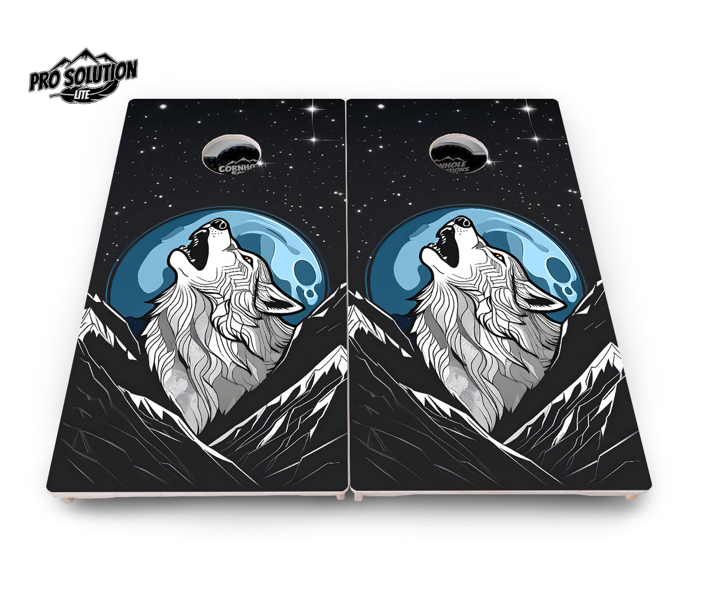 Wolf Howling Cornhole Boards - Pro Solution Lite Series