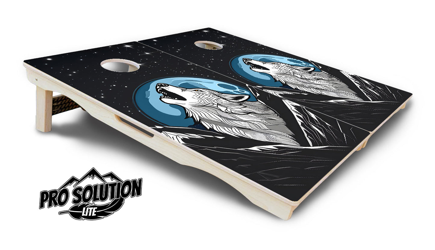 Wolf Howling Cornhole Boards - Pro Solution Lite Series