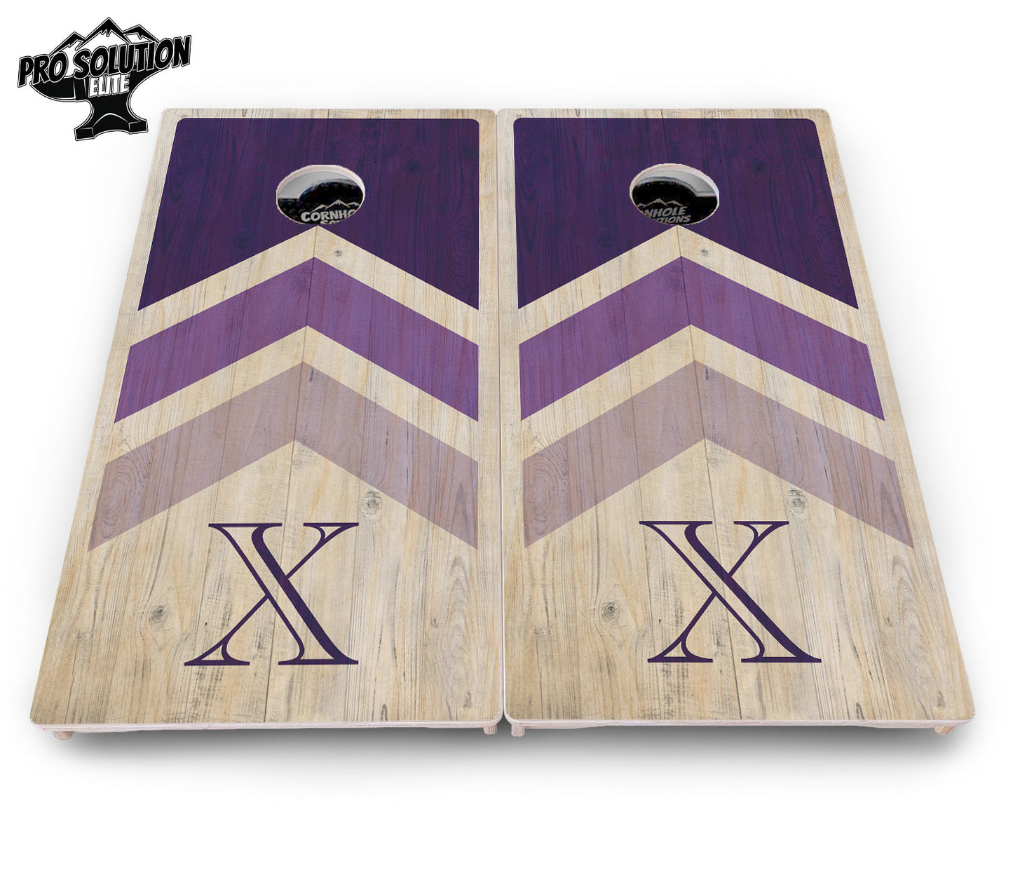 Wedding Arrows Cornhole Boards - Pro Solution Elite Series - Purple