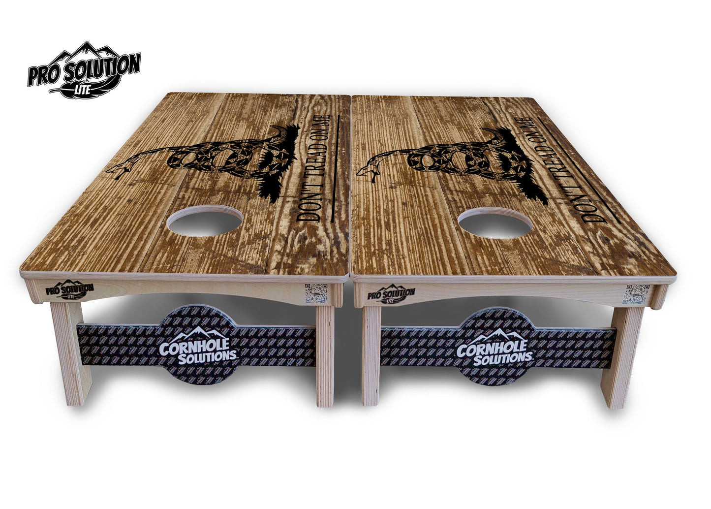 Wood Flag & DTOM Cornhole Boards - Pro Solution Lite Series