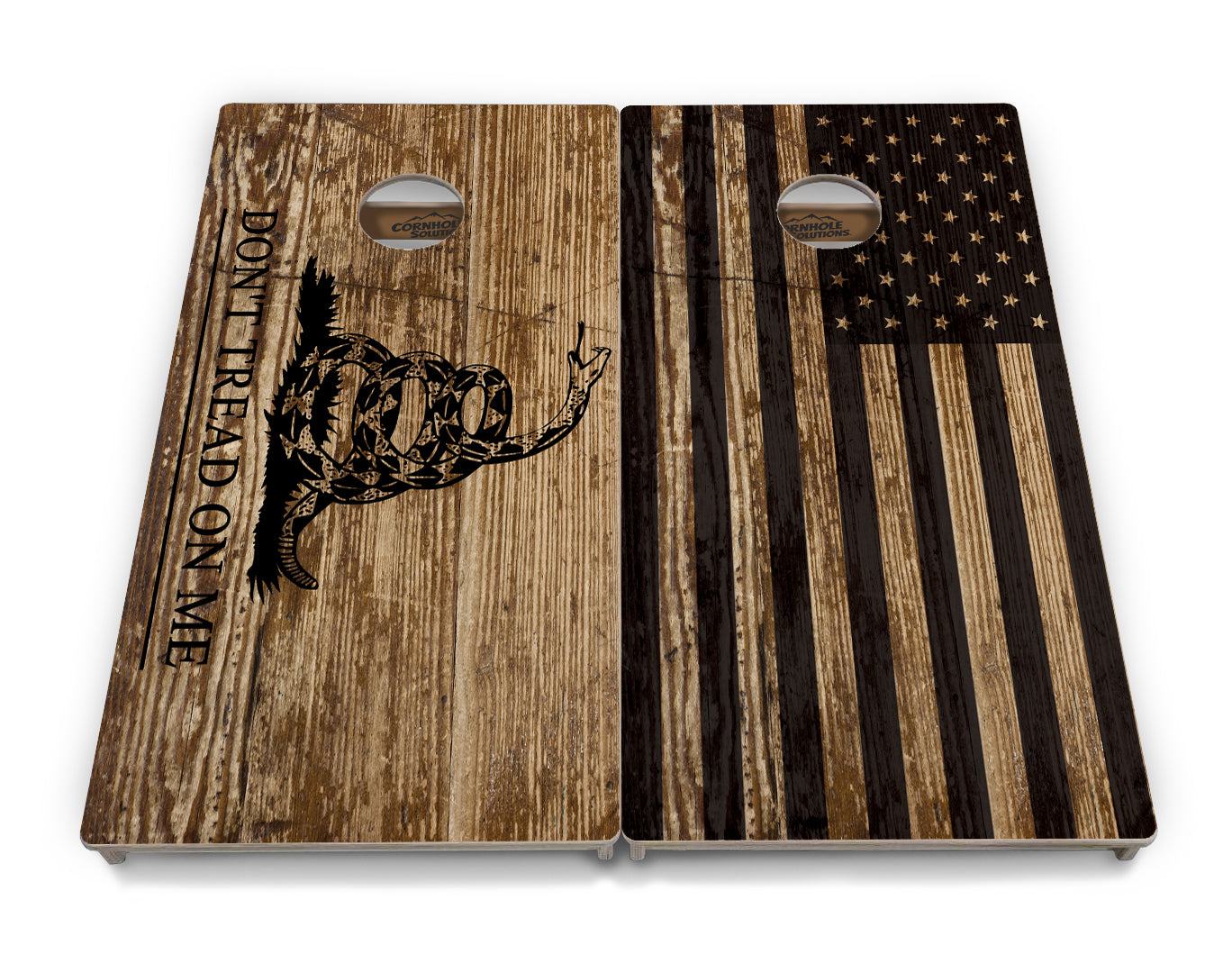 Wood DTOM & Flag Cornhole Boards - Professional Tournament Series