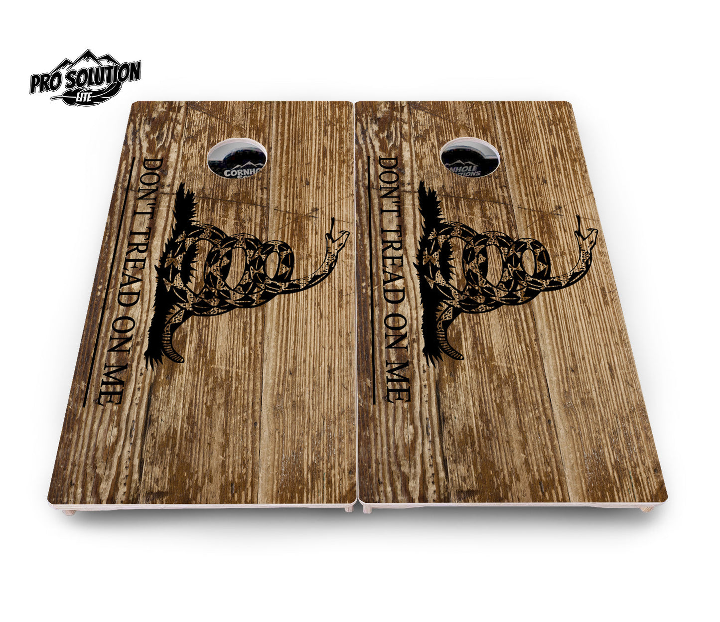 Wood Flag & DTOM Cornhole Boards - Pro Solution Lite Series