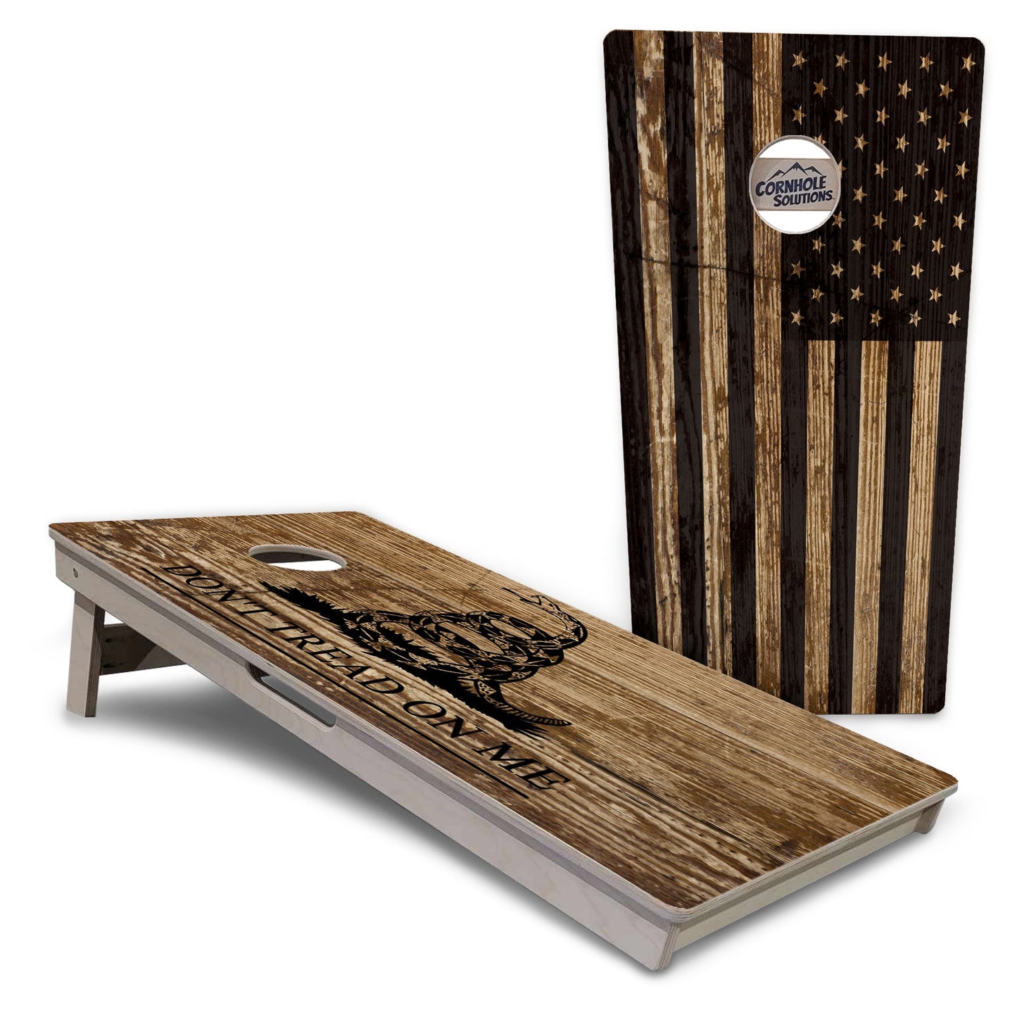 Wood DTOM & Flag Cornhole Boards - Professional Tournament Series