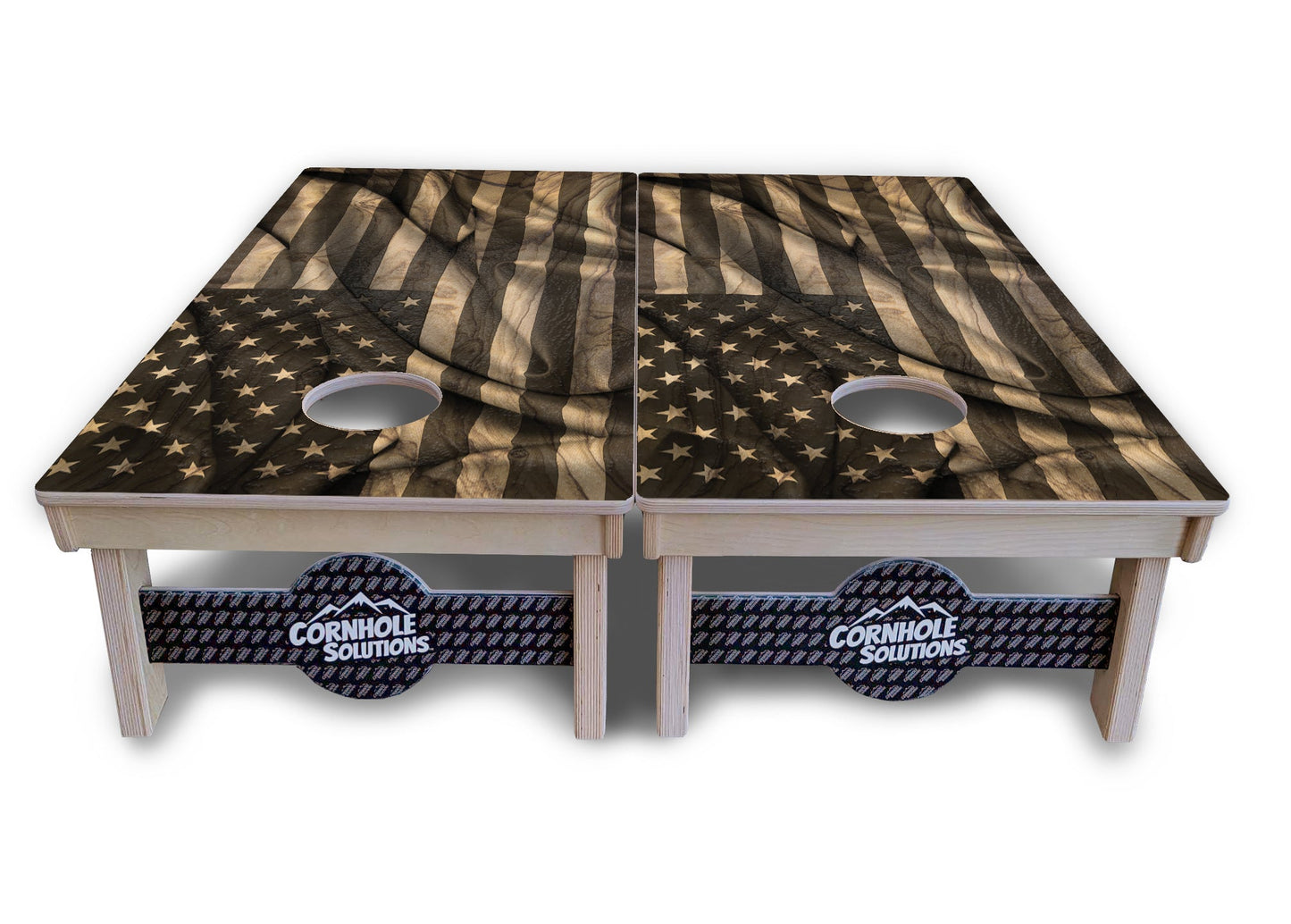 USA Wood Flag Cornhole Boards - Professional Tournament Series