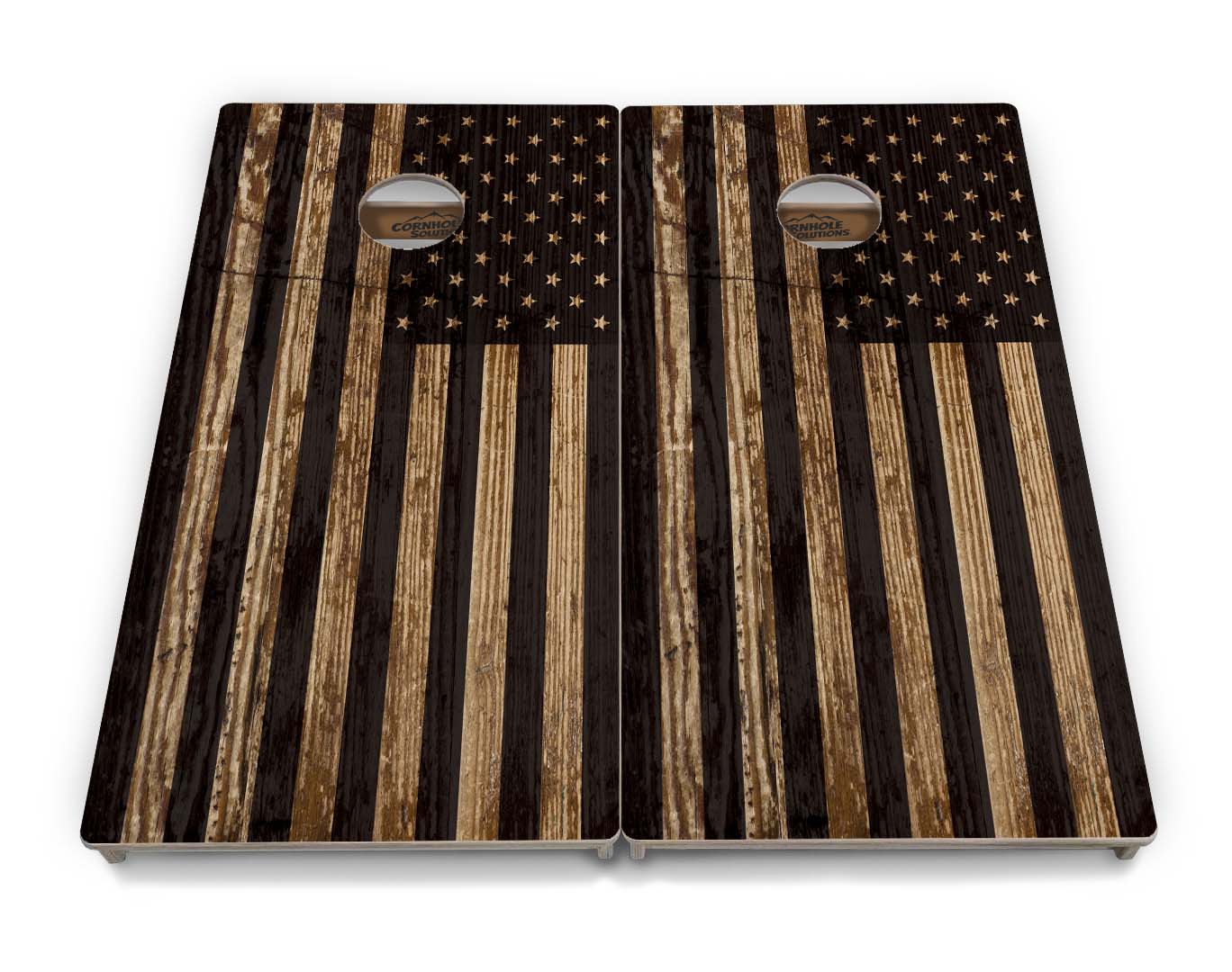 Wood DTOM & Flag Cornhole Boards - Professional Tournament Series