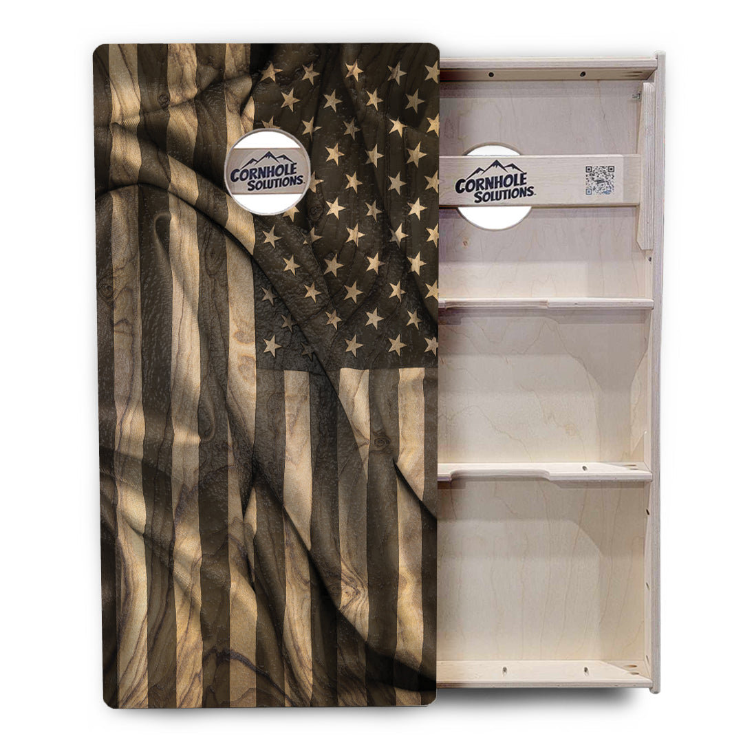 USA Wood Flag Cornhole Boards - Professional Tournament Series