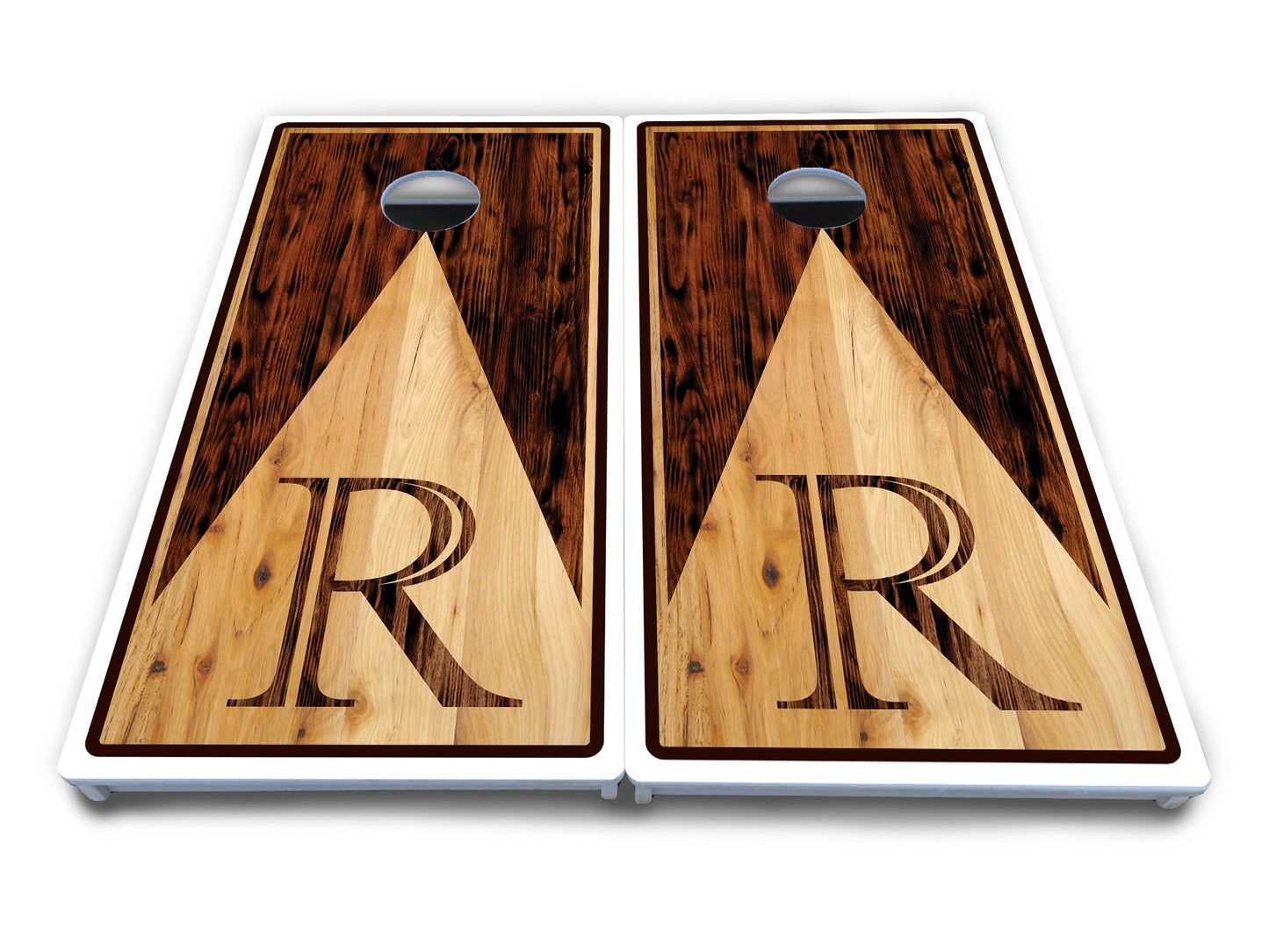 Wooden Triangle Letter Cornhole Boards - All Weather Series