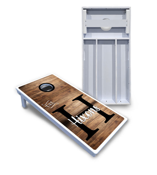 Wood Slat Name Cornhole Boards - All Weather Series