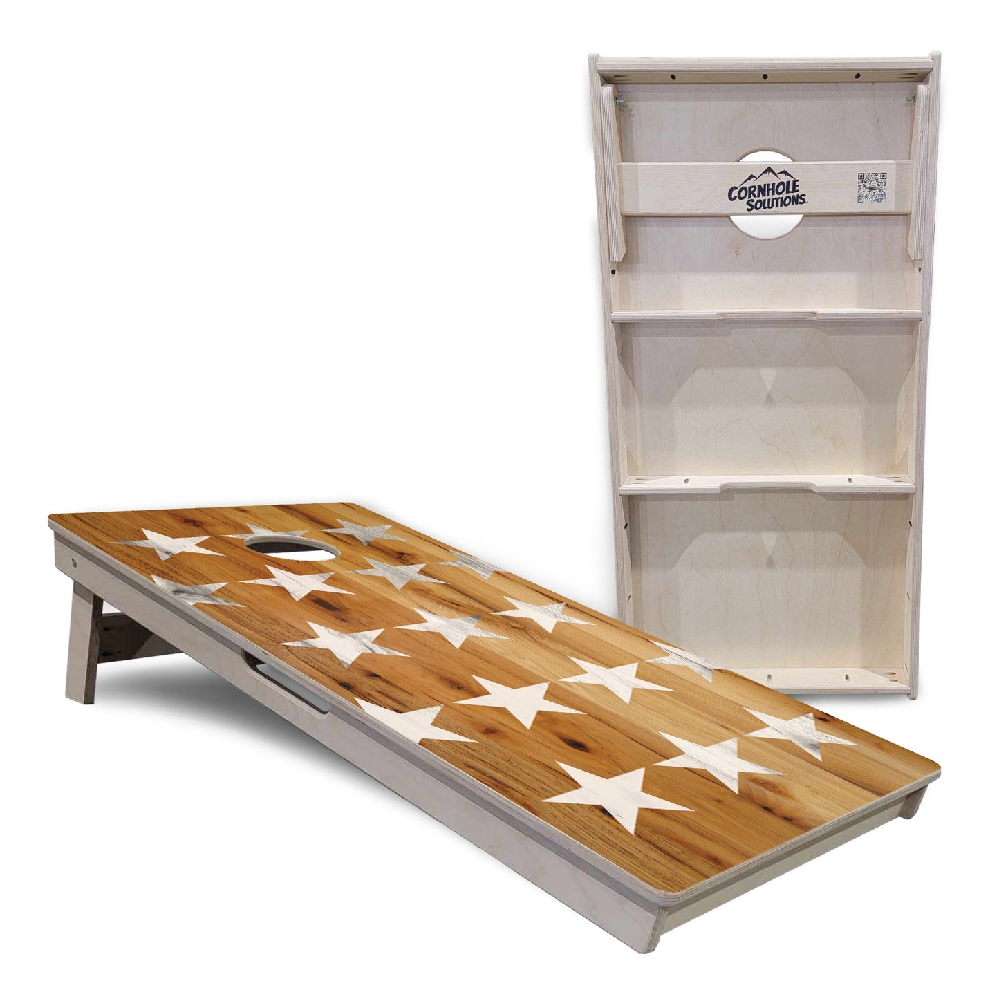 Natural Large SS Cornhole Boards - Professional Tournament Series