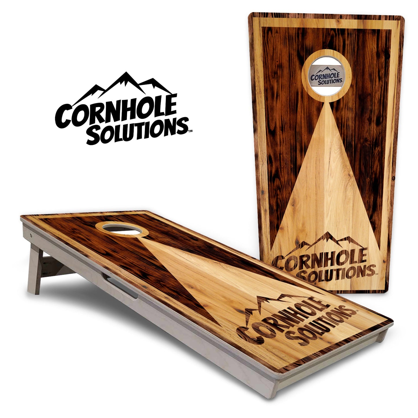 Wooden Triangle Cornhole Boards - Professional Tournament Series