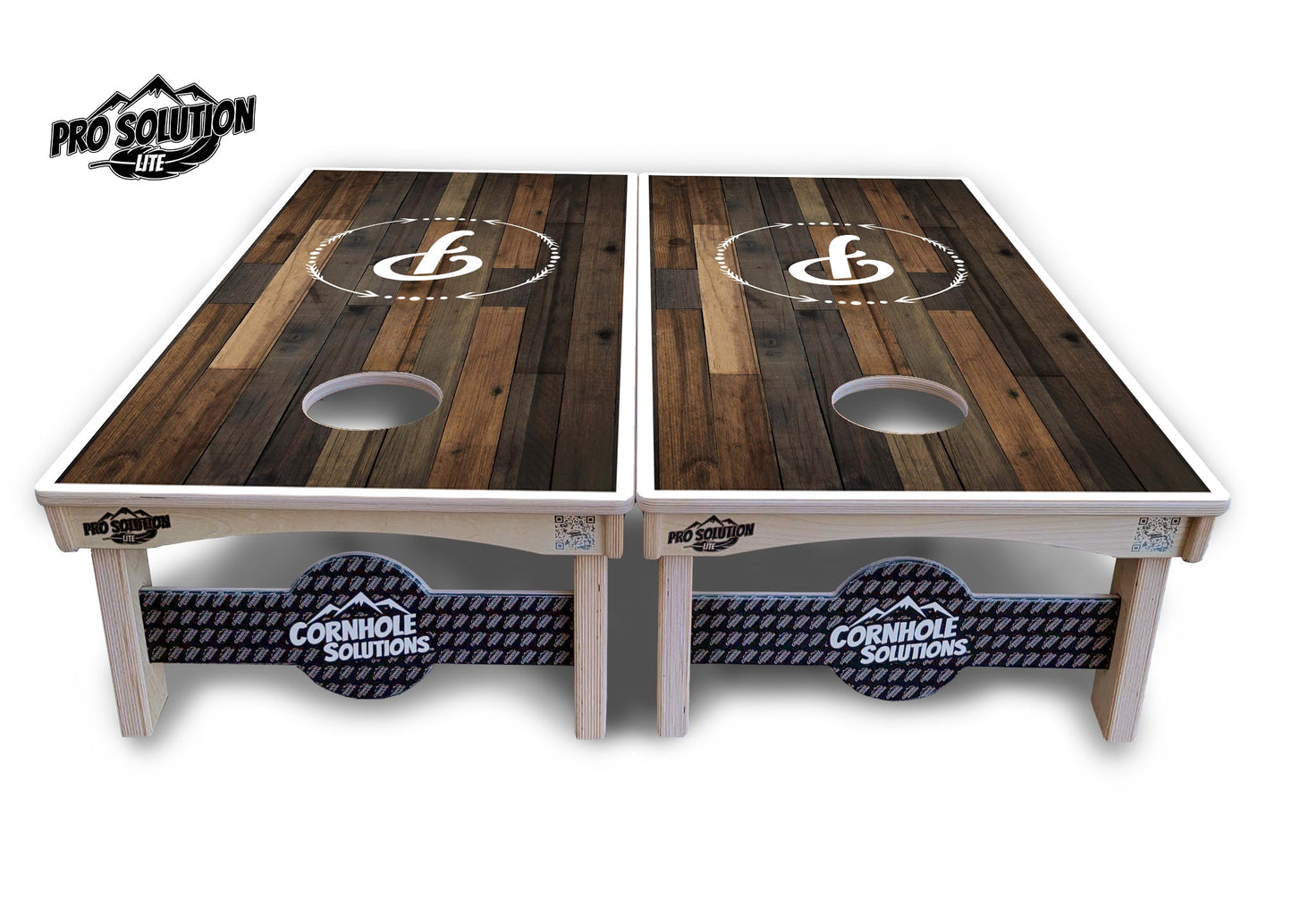 Wood Wreath Letter Cornhole Boards - Pro Solution Lite Series