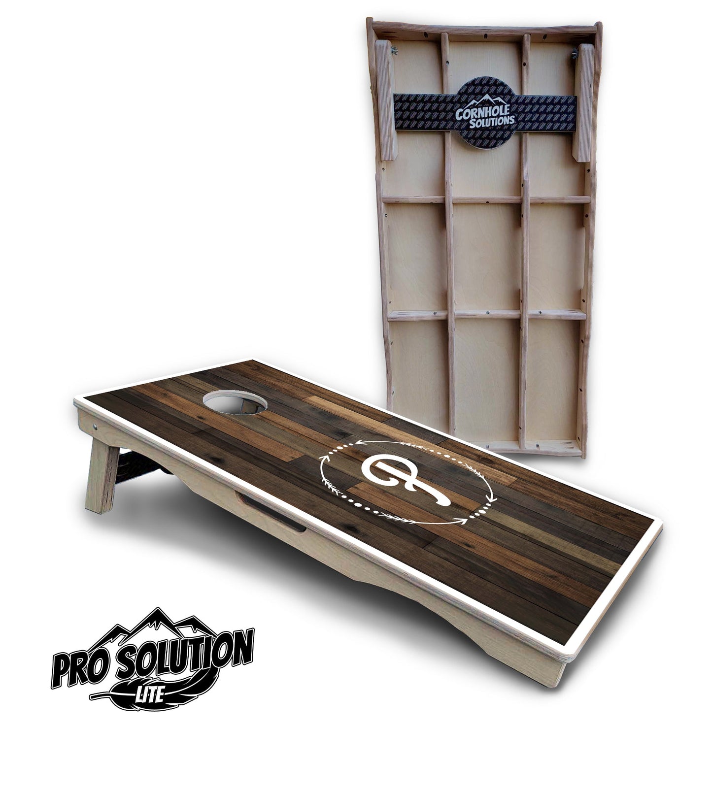 Wood Wreath Letter Cornhole Boards - Pro Solution Lite Series