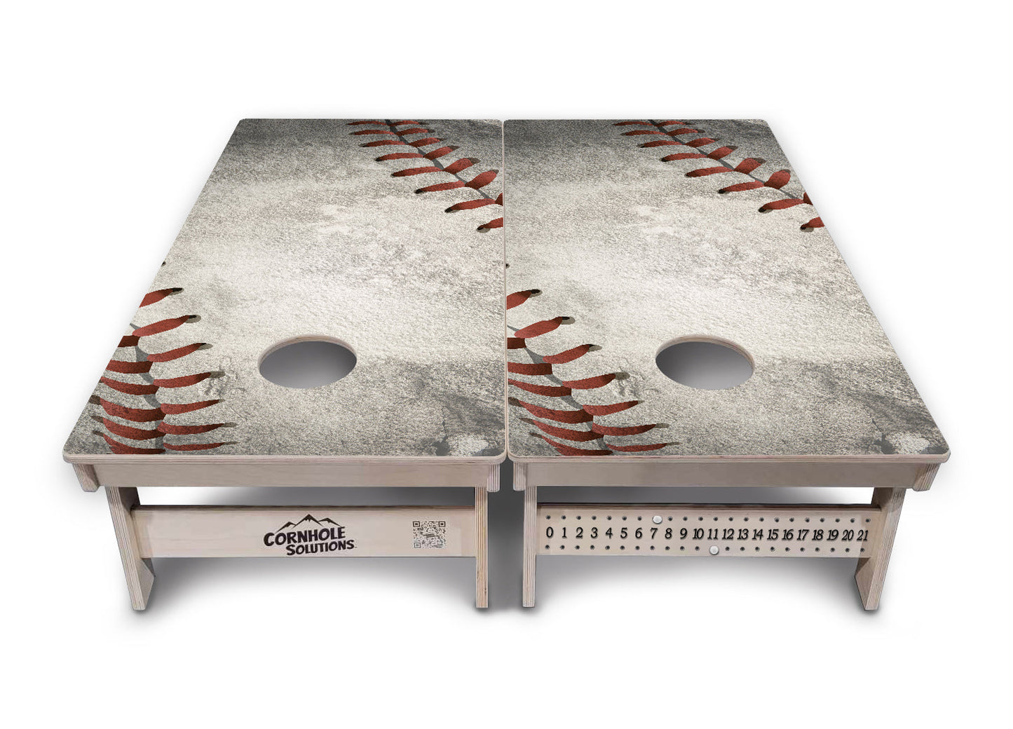 Worn Baseball Cornhole Boards - Professional Tournament Series