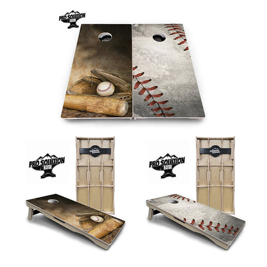Worn Baseball & Glove Cornhole Boards - Pro Solution Elite Series
