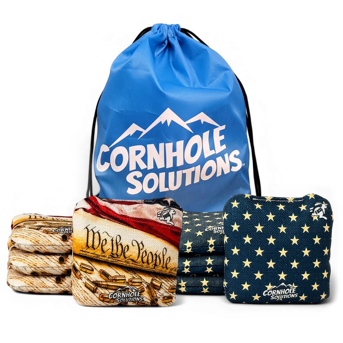 Distressed Star WTP Bags Rec Cornhole Bags – Set of 8 (Distressed Star & WTP)
