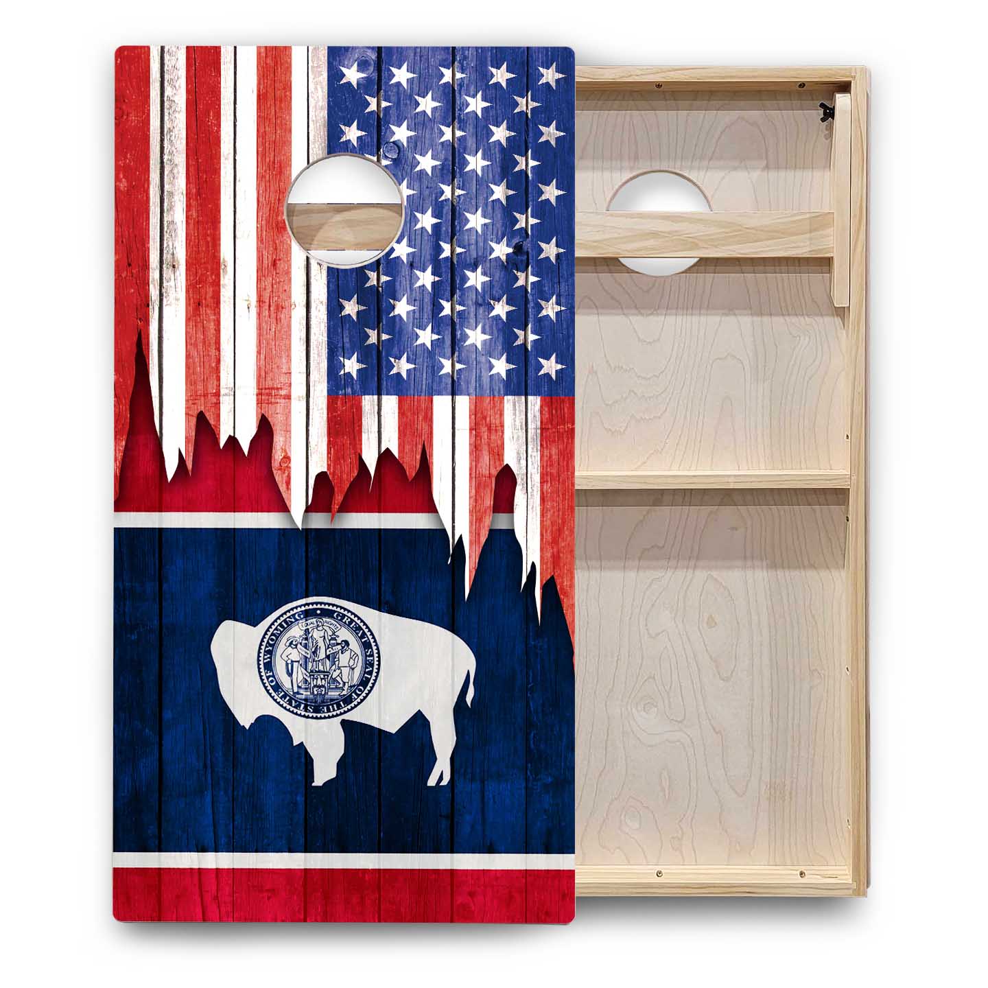 State Flags South Dakota to Wyoming Cornhole Boards - Backyard Series