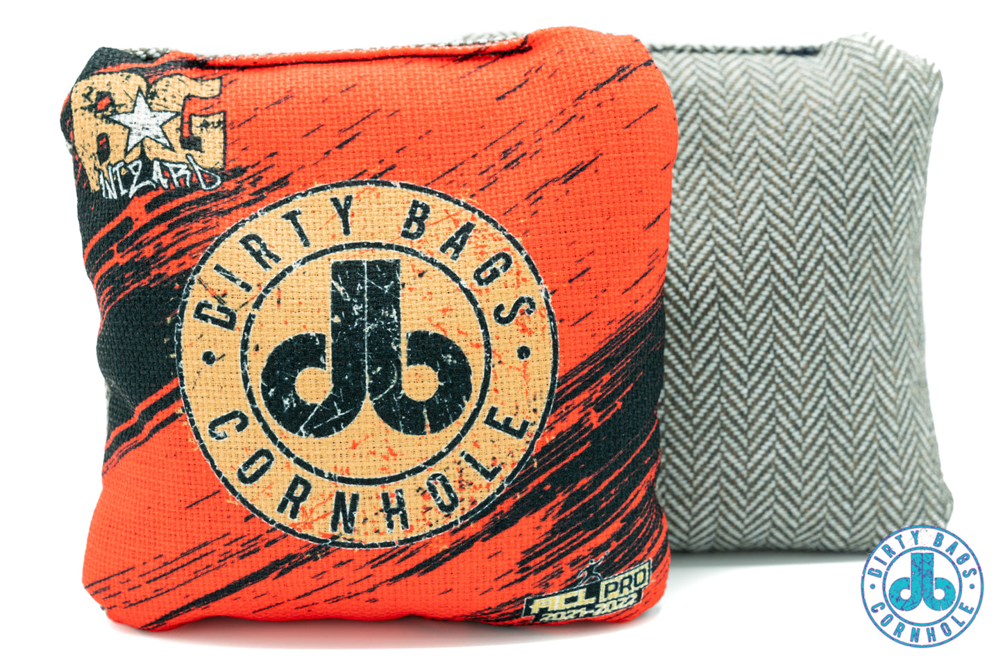BG Cornhole Wizard dirty bags Grunge edition Black and Red