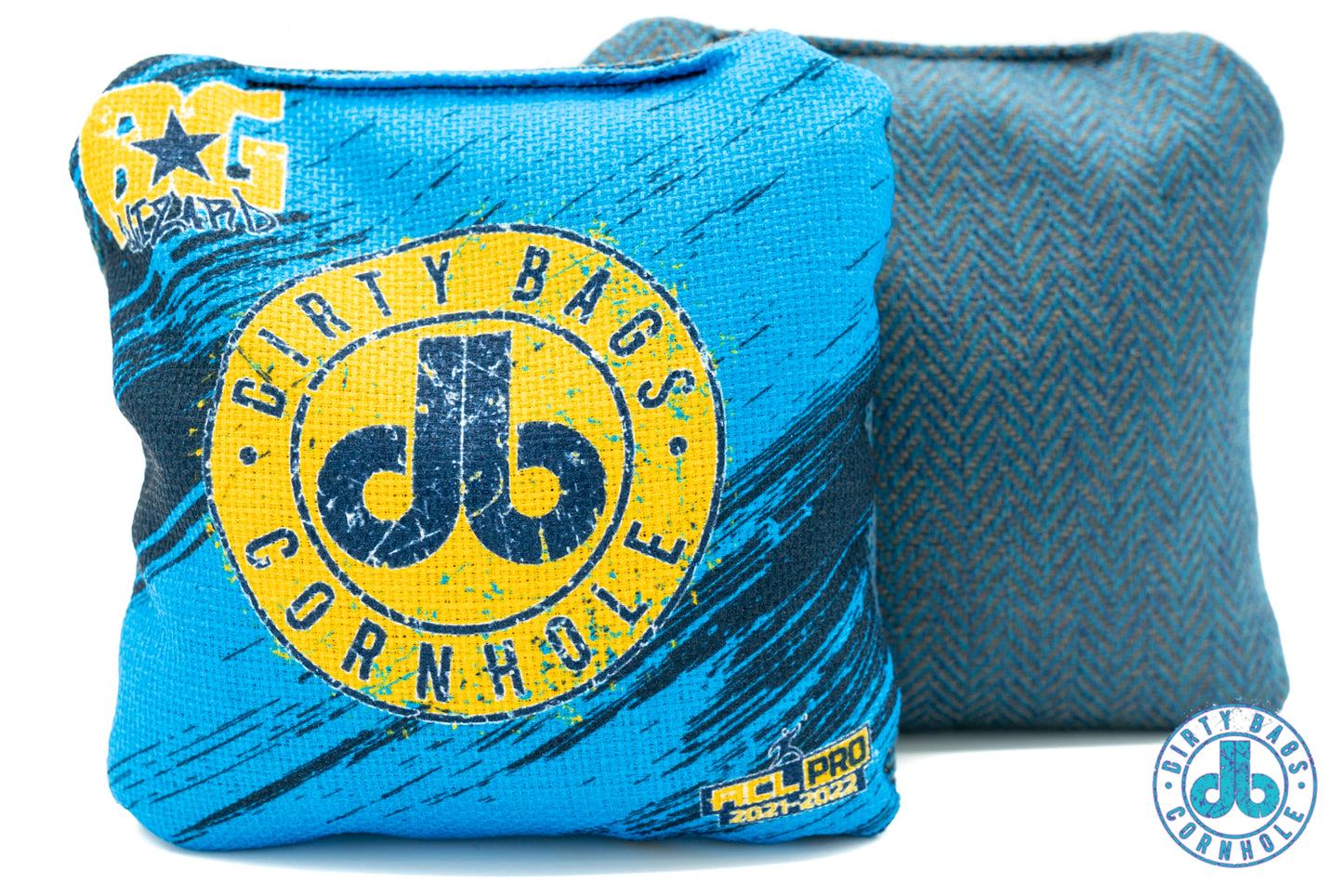 BG Cornhole Wizard dirty bags Grunge edition blue