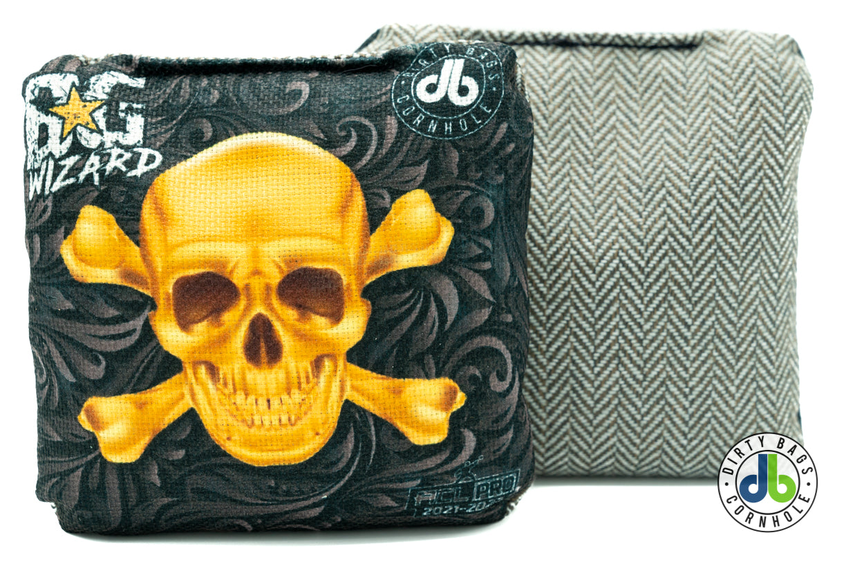 BG Cornhole Wizard - db Gold Skull