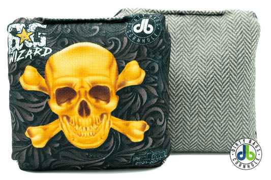 BG Cornhole Wizard - db Gold Skull