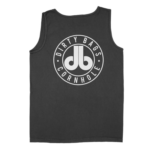 Dirty Bags Mens Tank Top - Navy Blue and White