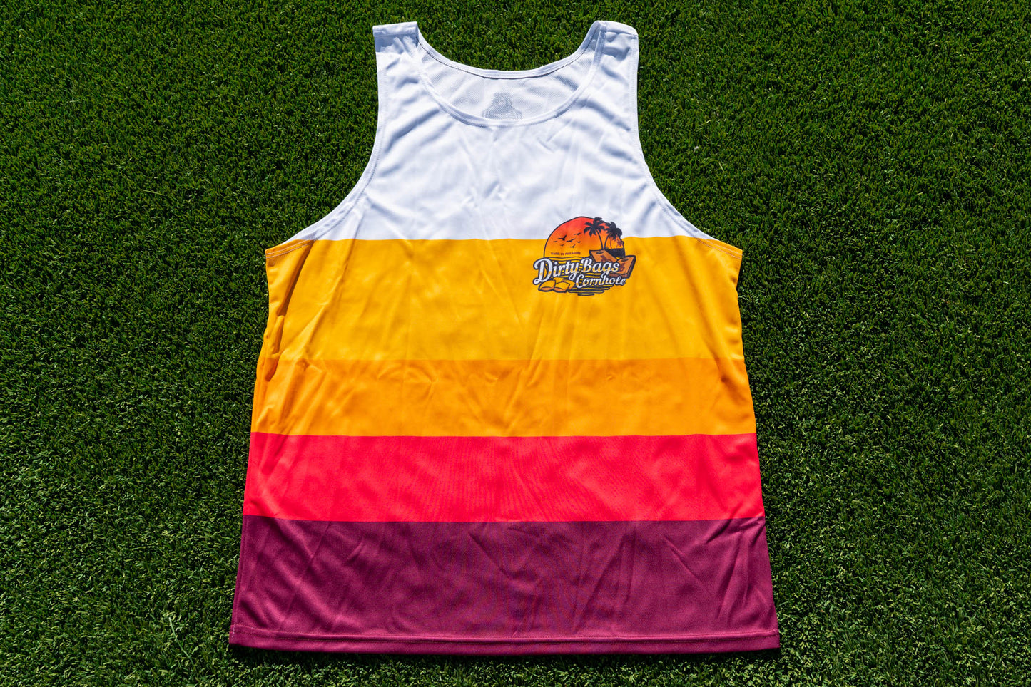 Dirty Bags Cornhole Jersey - "Bags in Paradise" - BLANK Back