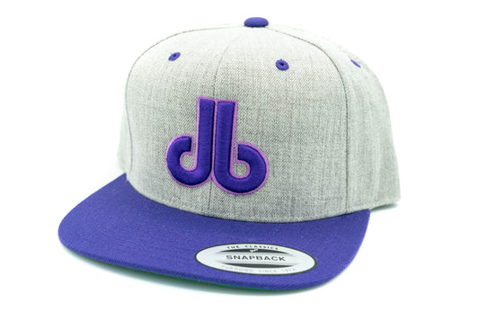 db Cornhole Hat - Heather Gray and Purple