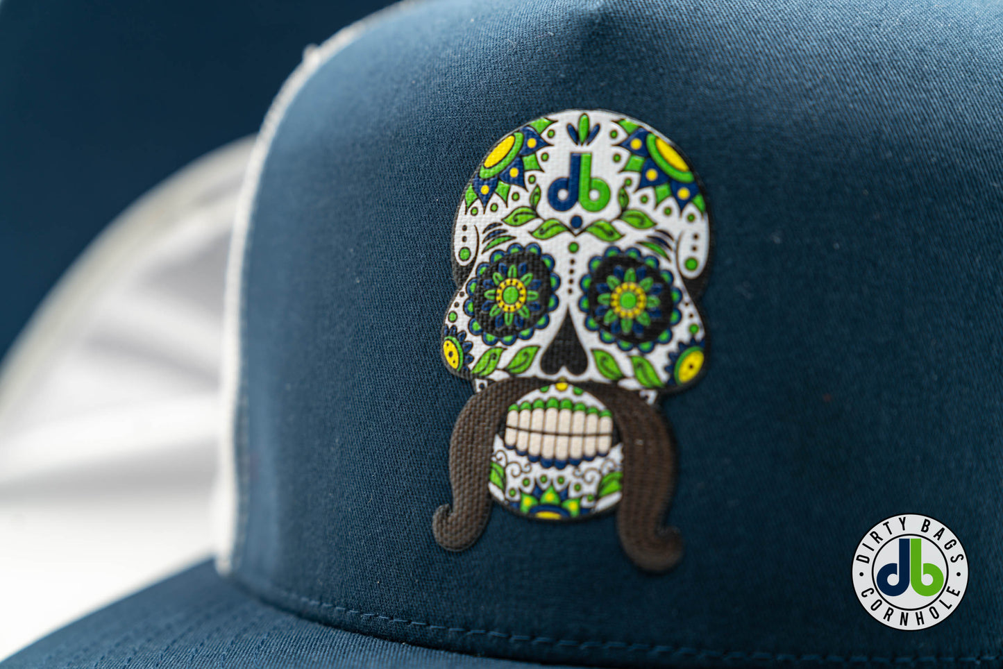 db Sugar Skull Hat - Flat Bill Mesh Snapbacks - Multi Colors