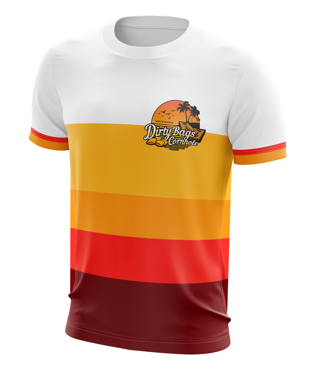Dirty Bags Cornhole Jersey - "Bags in Paradise" - BLANK Back
