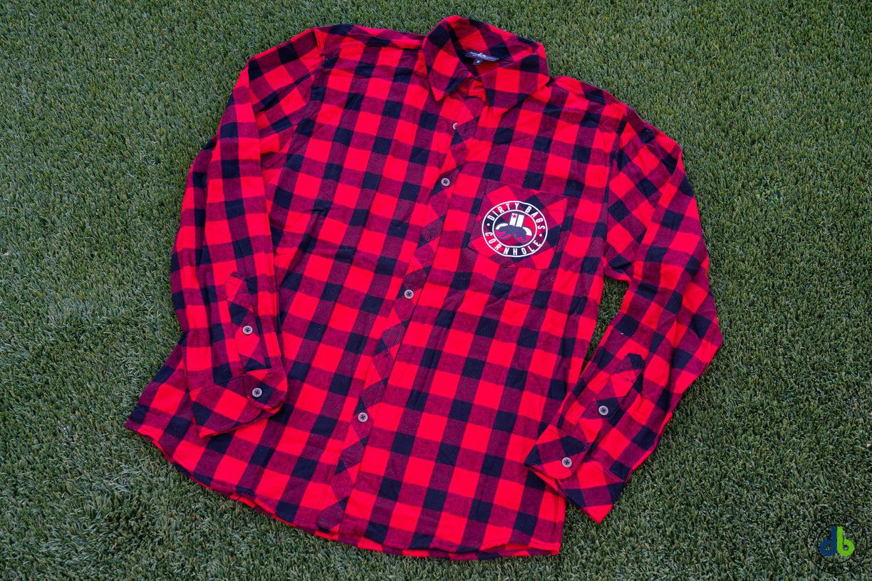 Dirty Bags Cornhole Flannel - Red / Black