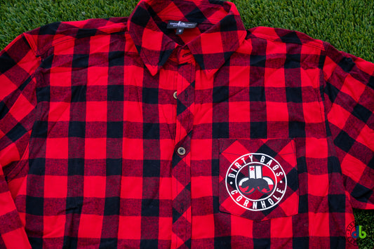 Dirty Bags Cornhole Flannel - Red / Black