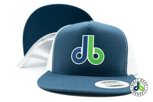 db Beveled Patch Hat - Navy White Snapback