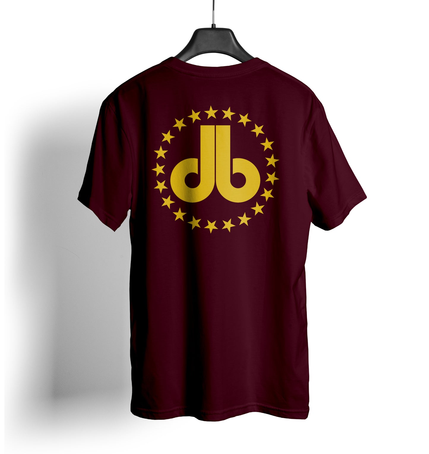 Cornhole T Shirt - Maroon with Gold Stars