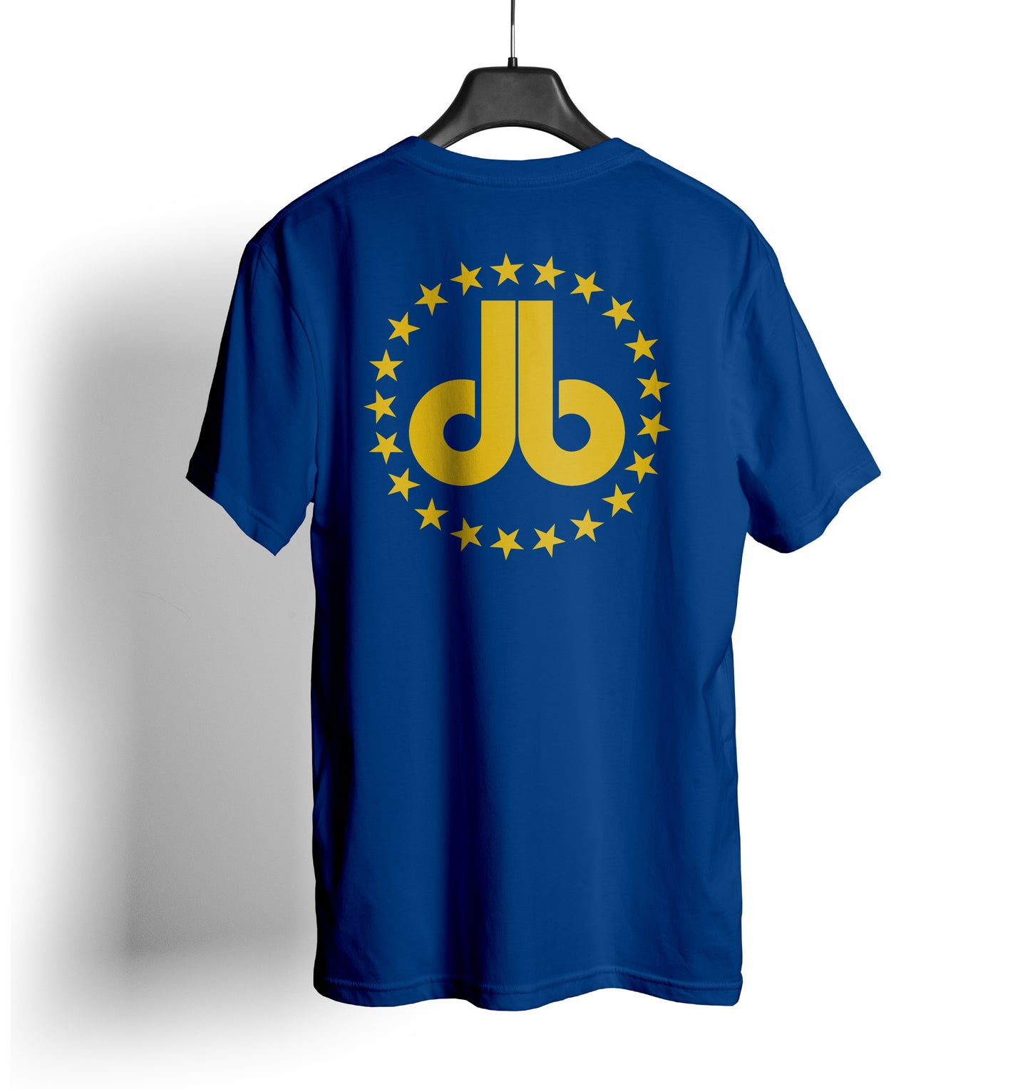 Cornhole T Shirt - Royal Blue with Gold Stars