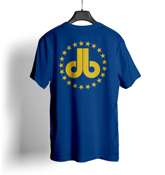 Cornhole T Shirt - Royal Blue with Gold Stars