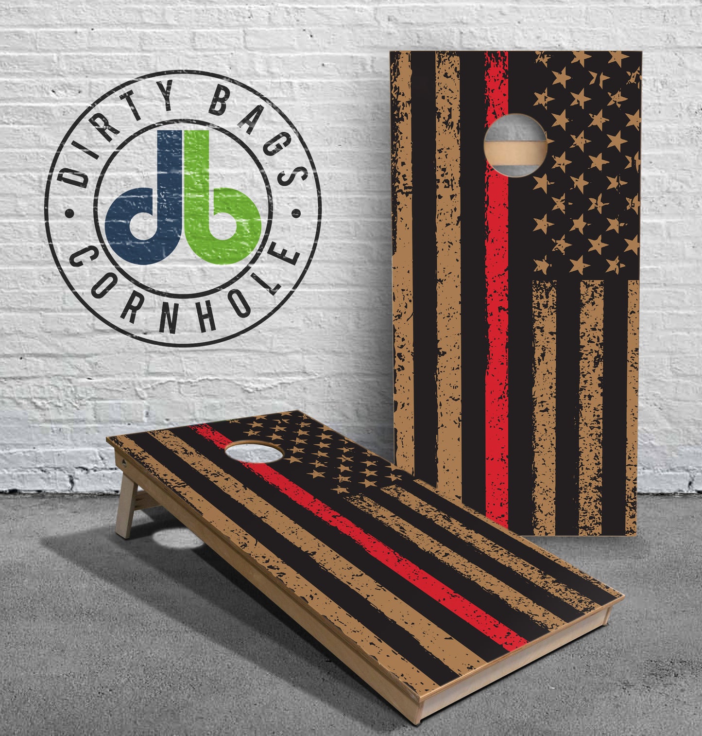 Professional Cornhole Boards - Thin Red Line