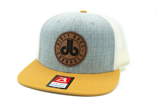 db Leather Patch Hat - Heather and Gold