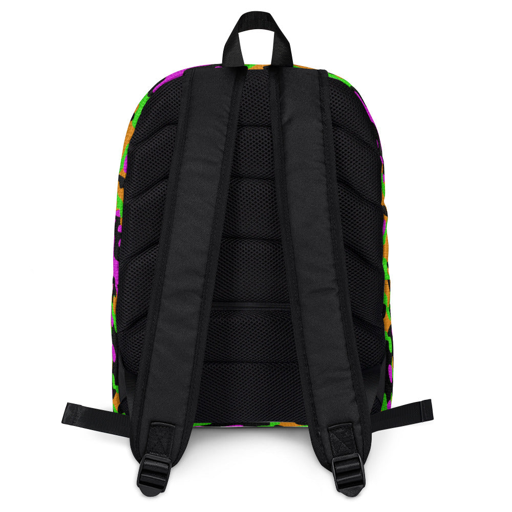 DBC Camo Backpack - Green Purple and Orange