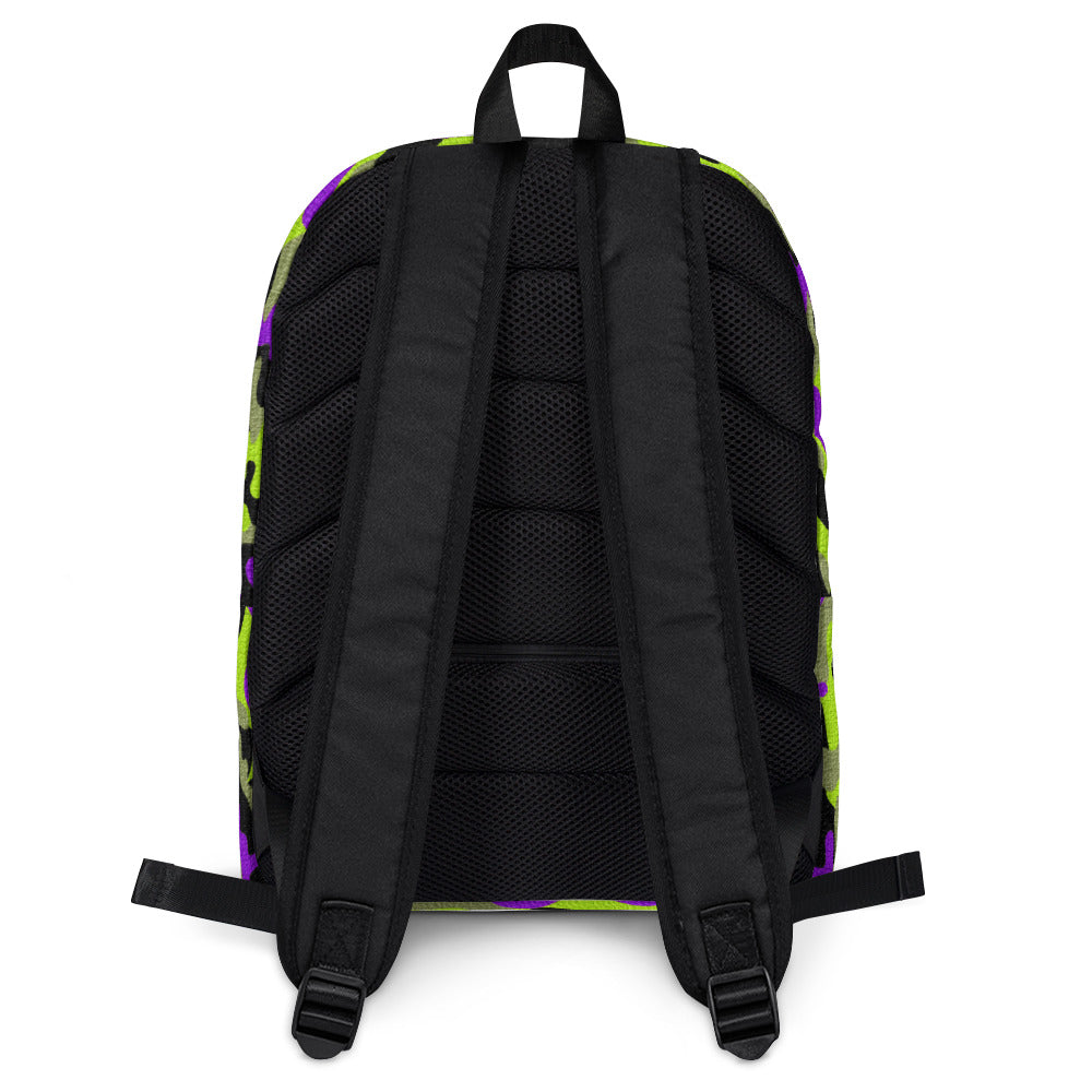 DBC Camo Backpack - Green and Purple