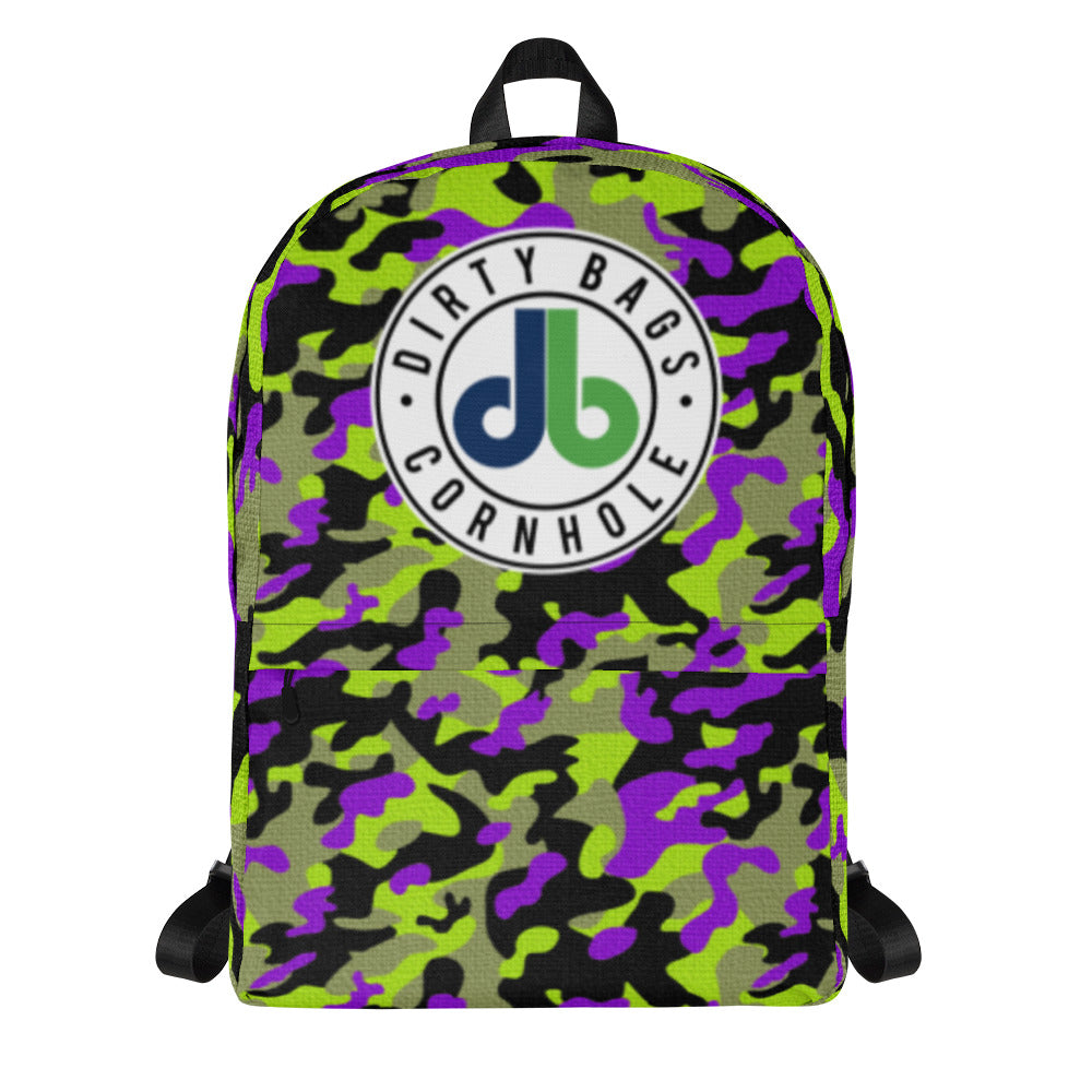 DBC Camo Backpack - Green and Purple