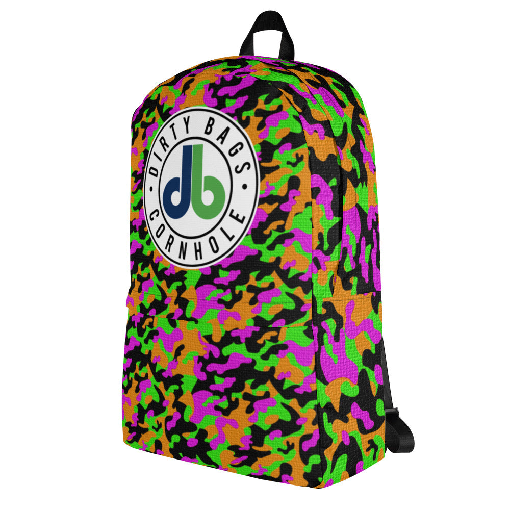 DBC Camo Backpack - Green Purple and Orange