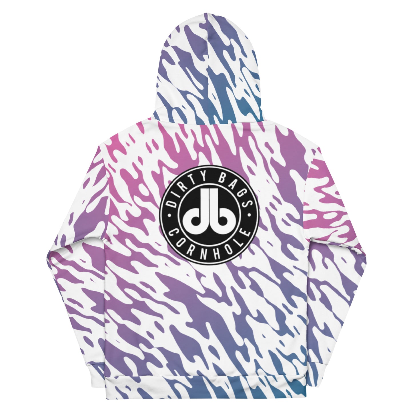 Dirty Bags Cornhole Hoodie - Pink Blue Fade